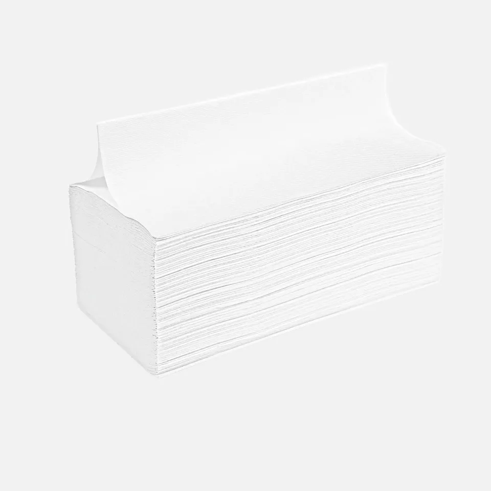 Meditrade 5721, Folded Hand Towels V-Fold, 25x23cm, 2-Ply, White, image 1, gallery thumbnail