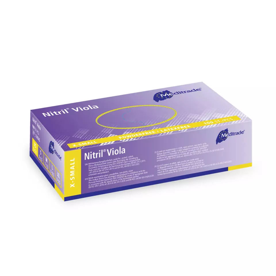 Meditrade 1285, Nitril® Viola Nitrile Examination Glove, Powder-Free, image 1, gallery thumbnail