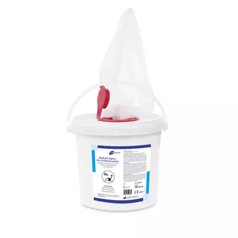 Meditrade Medizid® Alpha+ Wipes, Alcohol-Free Disinfectant Wipes, Wipes in Bucket