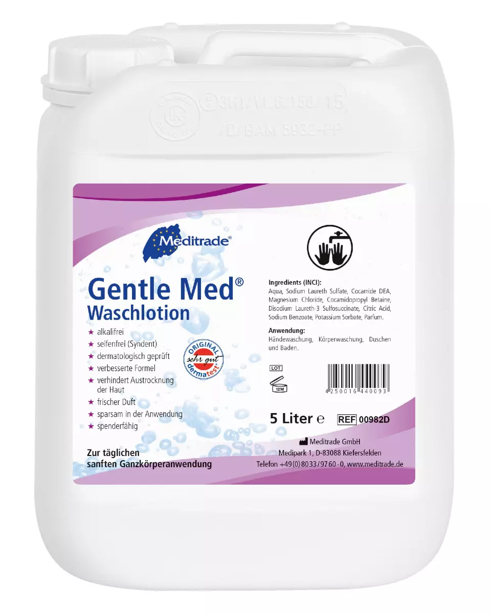 Meditrade 00982D, Gentle Med® Washing Lotion, 5 L, image 1, gallery thumbnail