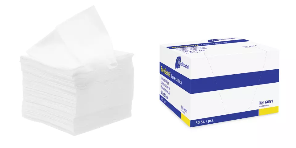 Meditrade 6052, Universal Cloth, 30 x 30 cm, White (Heavy-Duty Quality), image 1, gallery thumbnail