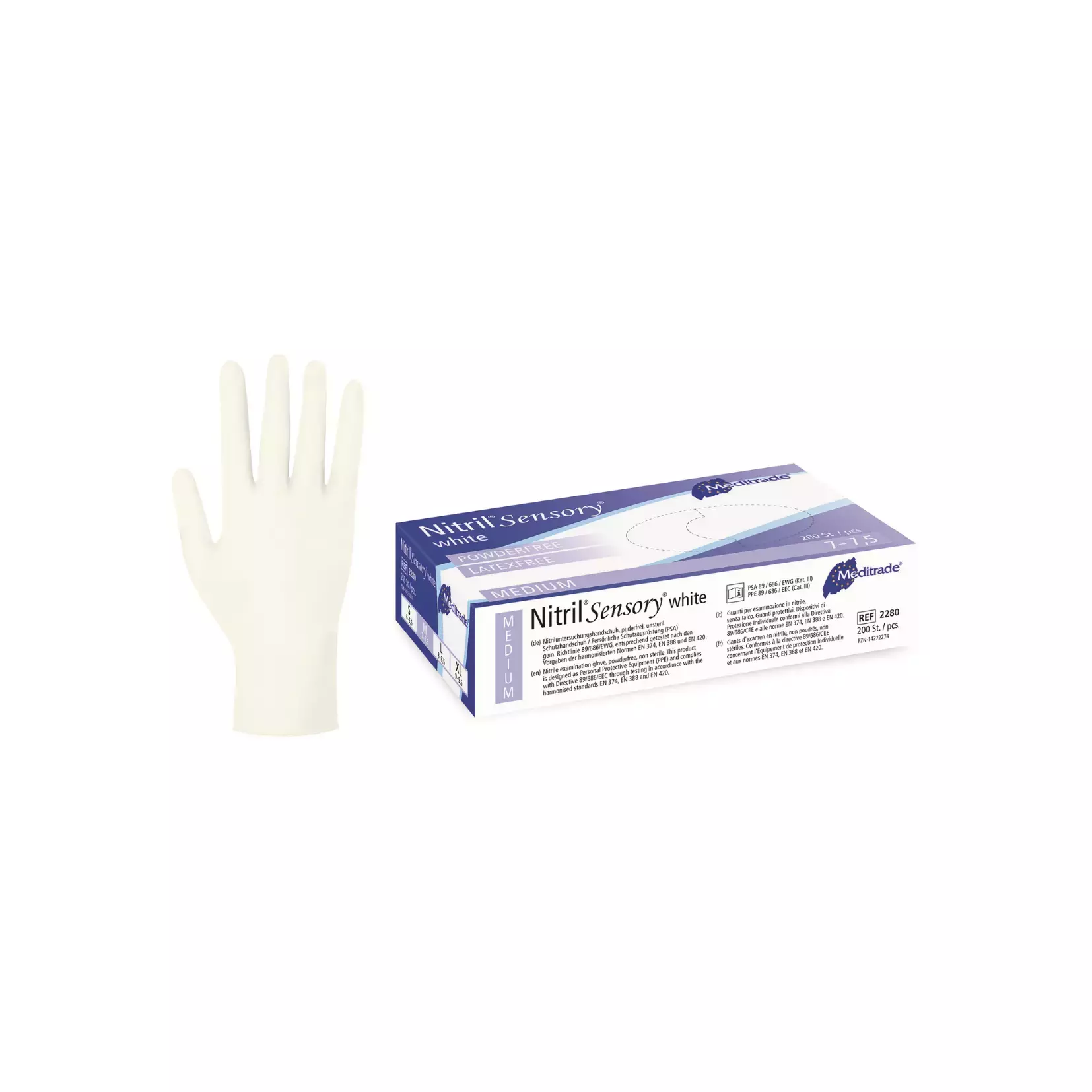 Meditrade MET2280-VAR-VAR, Nitril® Sensory® White, image 1