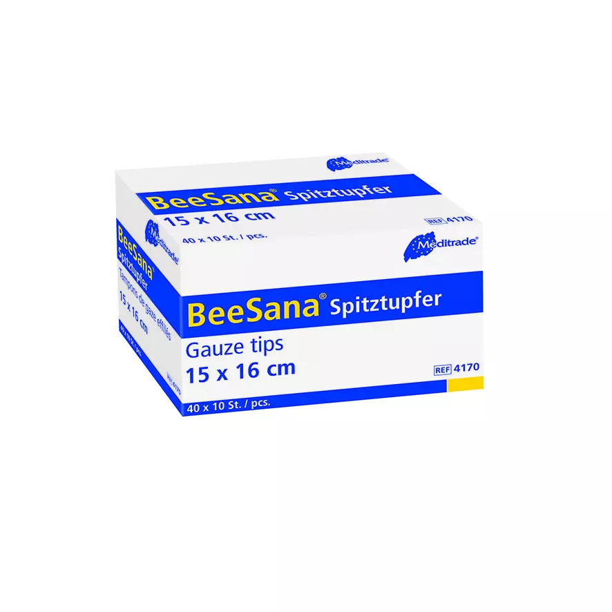 Meditrade 4170, BeeSana® Gauze Tips VM 20, Without X-Ray Detectable Thread, Sterile, 15 x 16 cm, Large, image 1