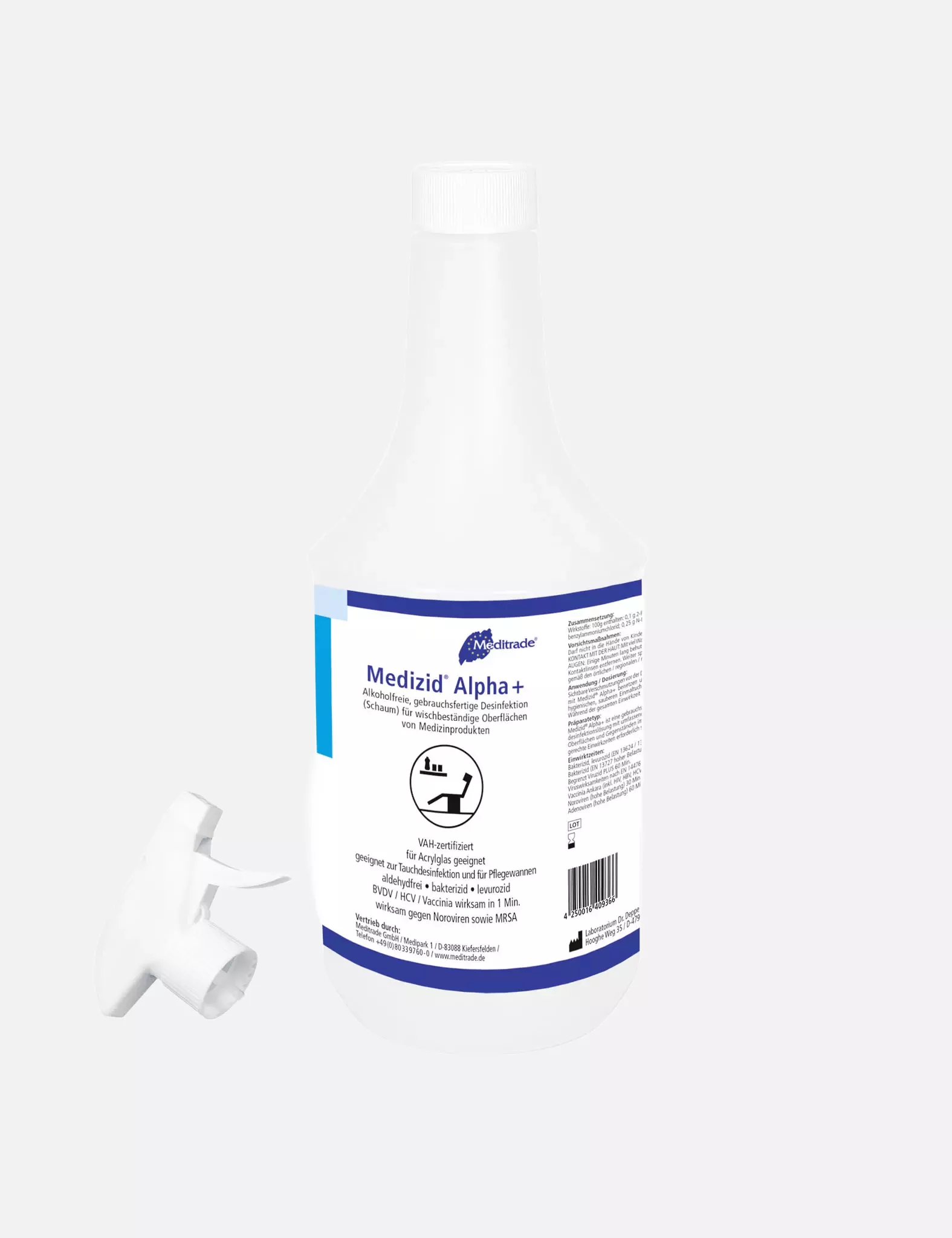 Meditrade 00964FP, Medizid® Alpha+ Wipes, Alcohol-Free Disinfectant Wipes, Wipes in Flowpack, image 1
