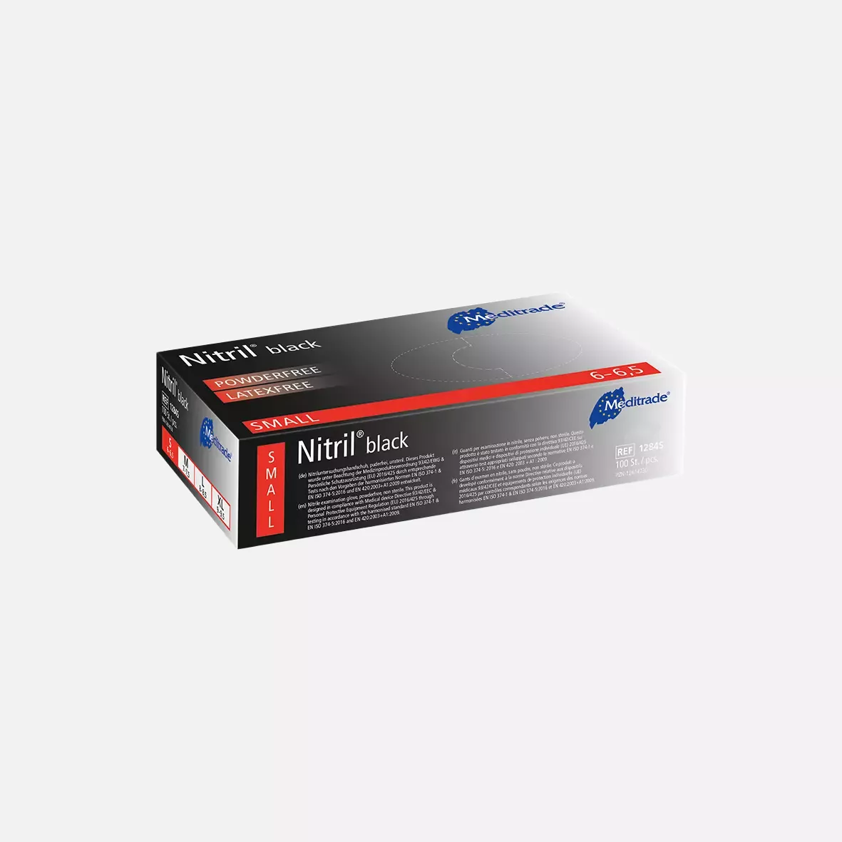 Meditrade 1284, Nitril® Black Nitrile Examination Glove, Powder-Free, image 3