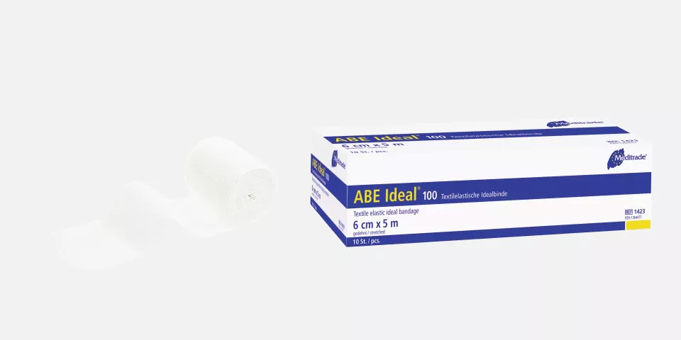 Meditrade 1423, ABE Ideal® Textile Elastic Ideal Bandage, 100, 6 cm x 5 m, image 1, gallery thumbnail