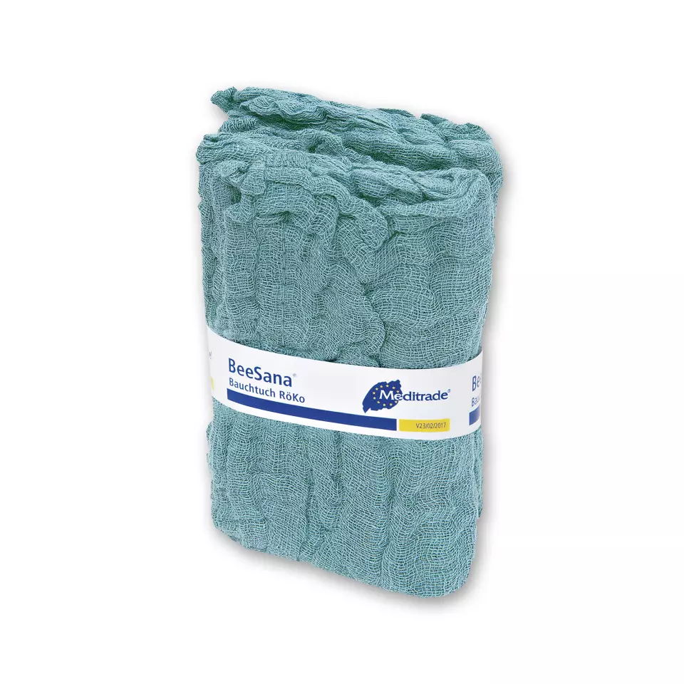 Meditrade 1696, BeeSana® Laparotomy Sponge, X-Ray Contrast Thread, Non-Sterile, 4-Ply, 8 x 90 cm, Green, With Loop, image 1, gallery thumbnail