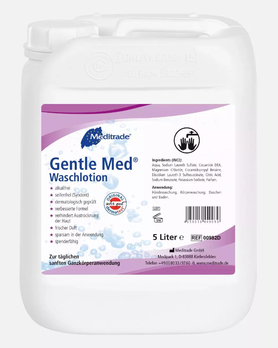 Meditrade 00982D, Gentle Med® Wash Lotion, 5 L, image 1, gallery thumbnail