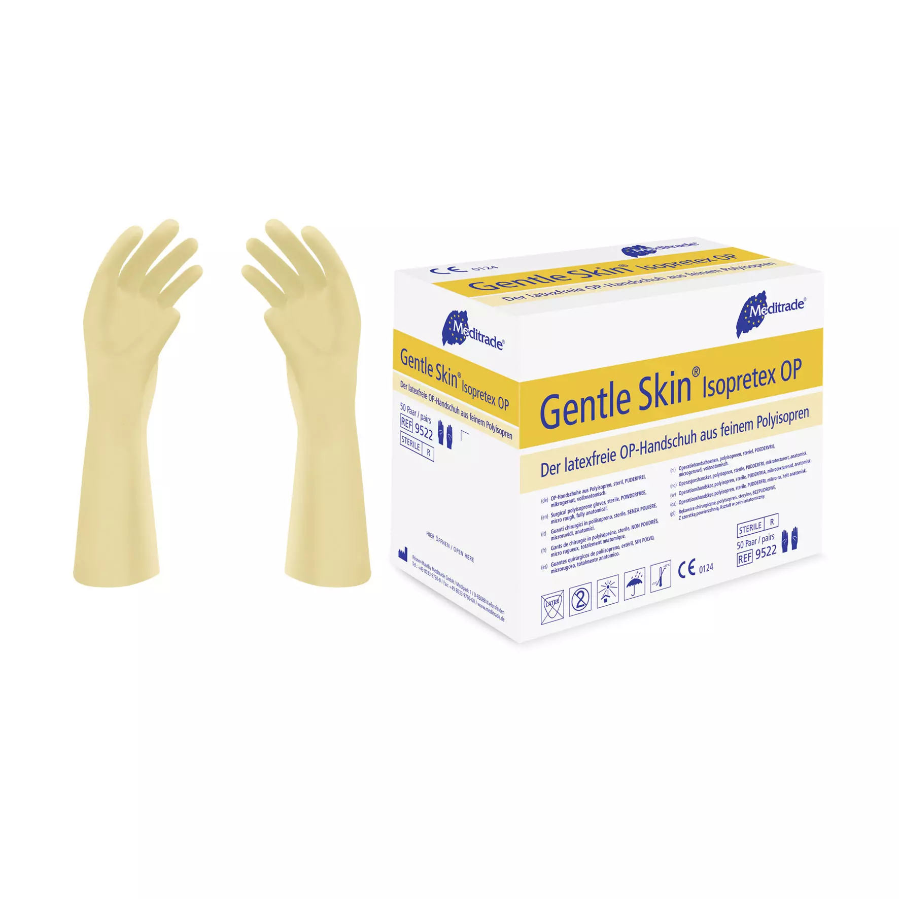 Meditrade 9522, Gentle Skin® Isopretex® Surgical Glove Made of Polyisoprene, Sterile, Powder-Free, image 1