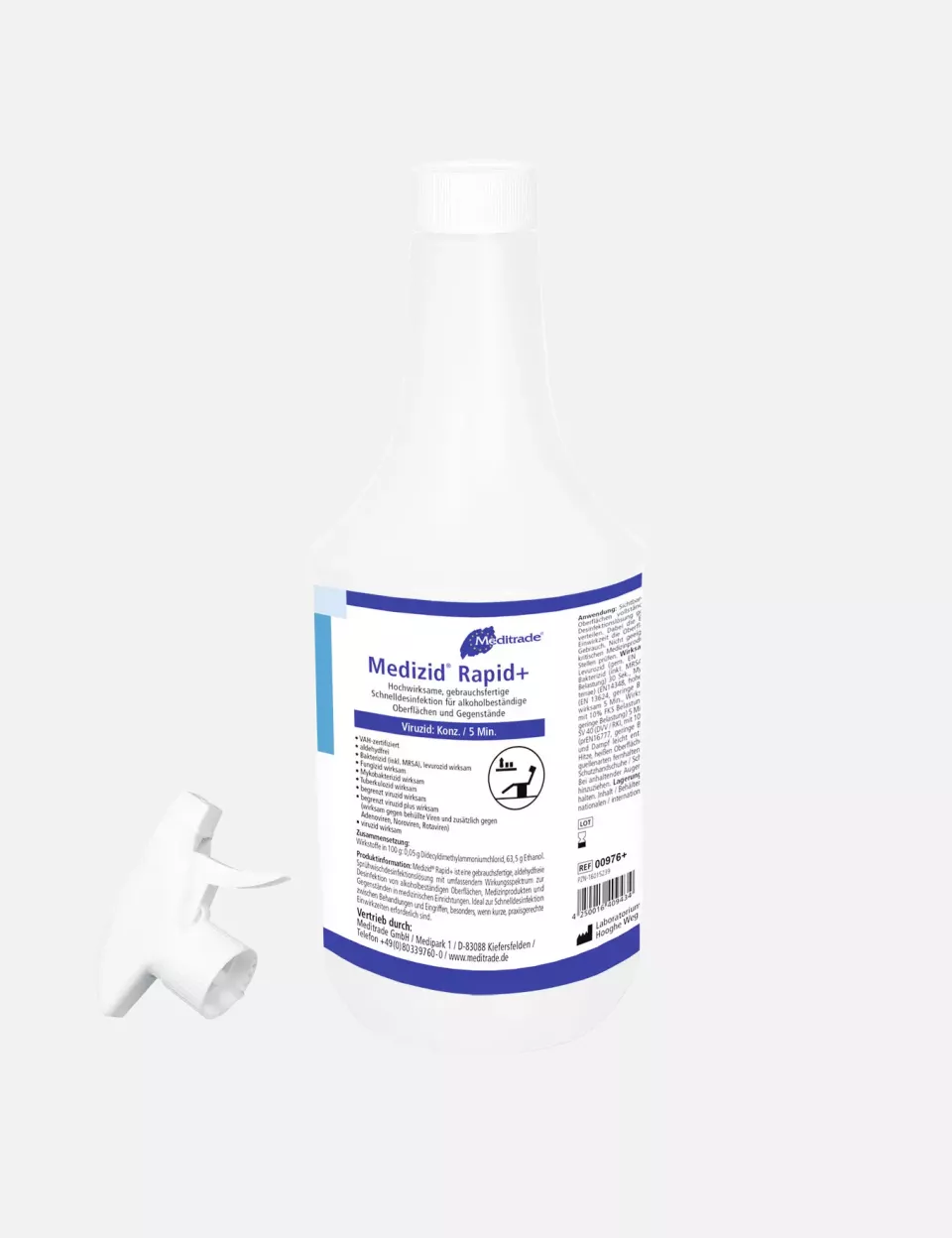 Meditrade 00976, Medizid® Rapid+ Aldehyde-Free Surface Disinfectant, 1 L, image 1, gallery thumbnail