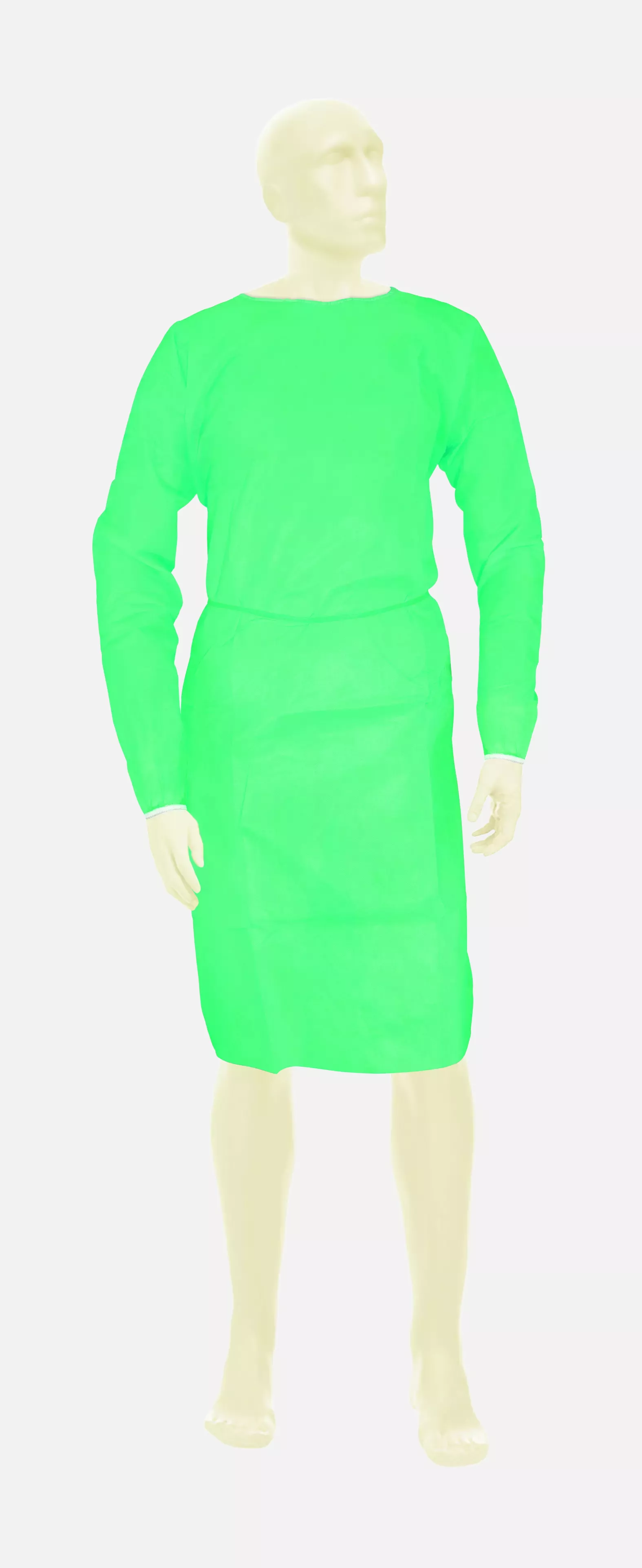 Meditrade 3685, BeeSana® PP Gown 23 g, with Elastic Bands, 110 cm x 140 cm, Green, image 1