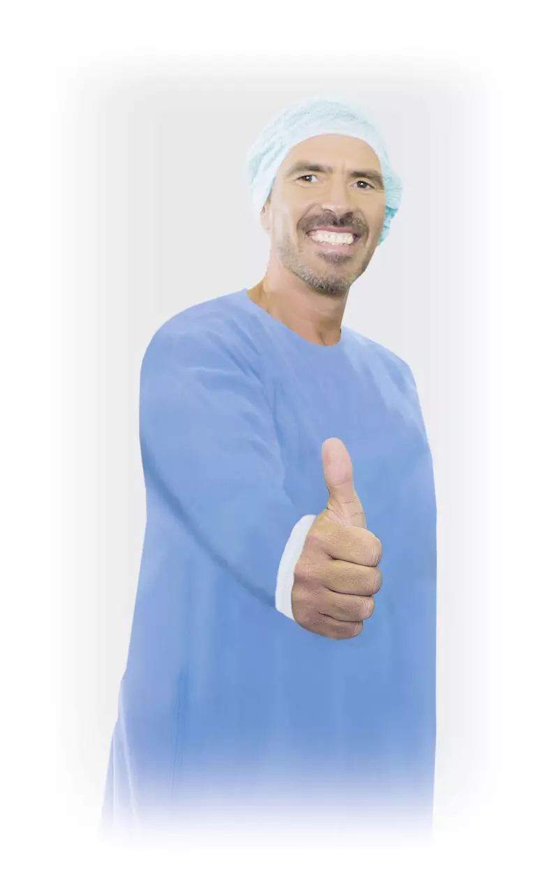 Meditrade 3597, BeeSana® SMS Coverall 40 g, Extra Strong Liquid Protection, Blue, image 1, gallery thumbnail