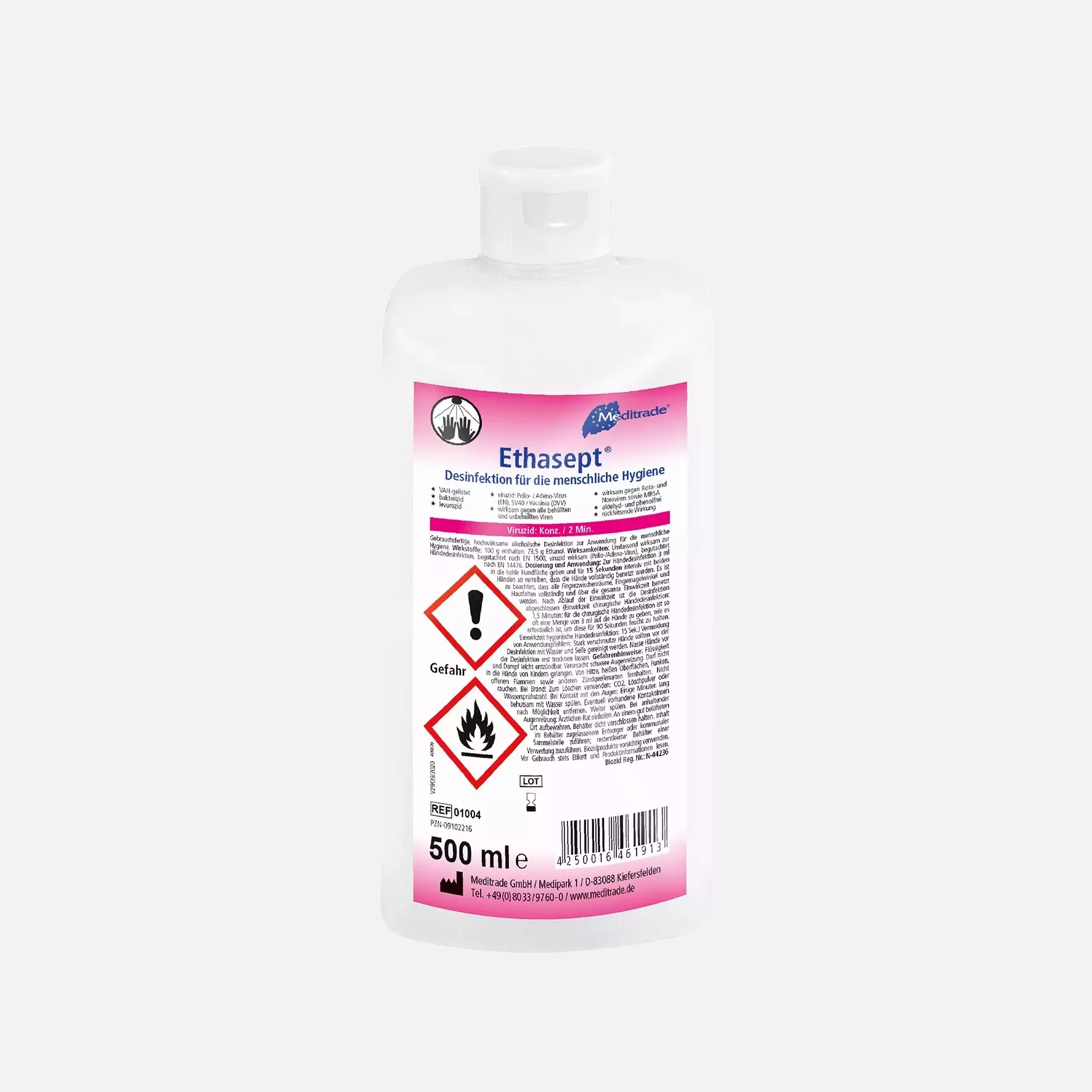 Meditrade 01004, Ethasept® Hand Disinfectant, 500 ml, image 1