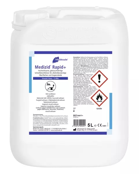 Meditrade Medizid® Rapid+ Aldehyde-Free Surface Disinfectant, 5 L