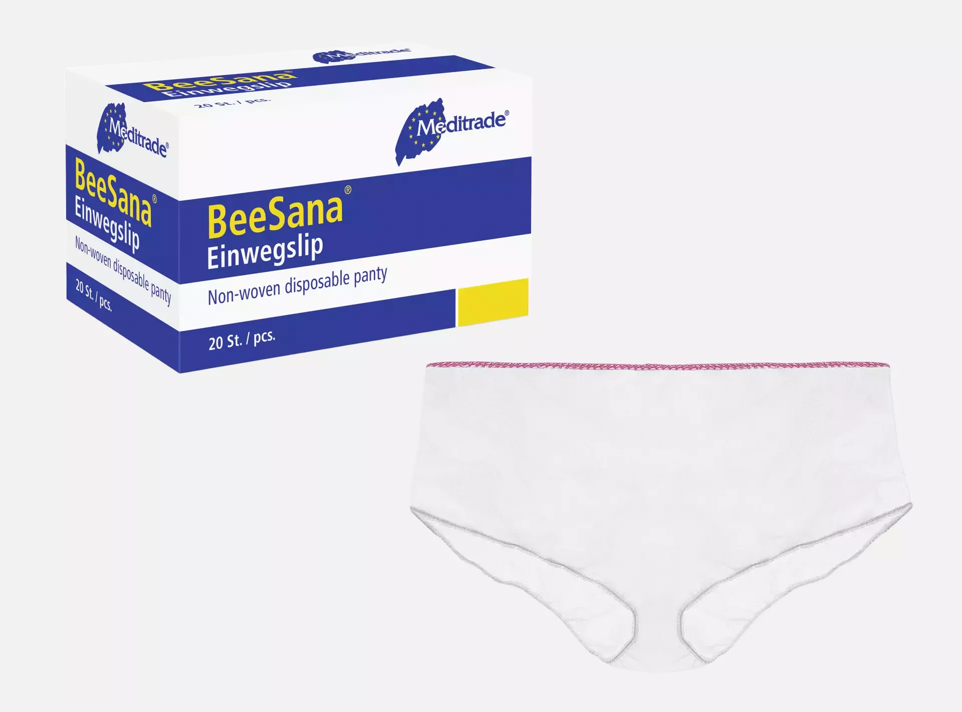 Meditrade 2254, BeeSana® Disposable Brief, 62 64 cm, Red, image 1