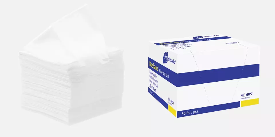 Meditrade 6052, Universal Wipe, 30 x 30 cm, White (Thicker Quality), image 1, gallery thumbnail