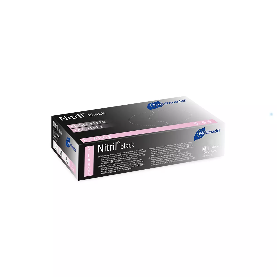Meditrade 1284, Nitril® Black Nitrile Examination Glove, Powder-Free, image 4