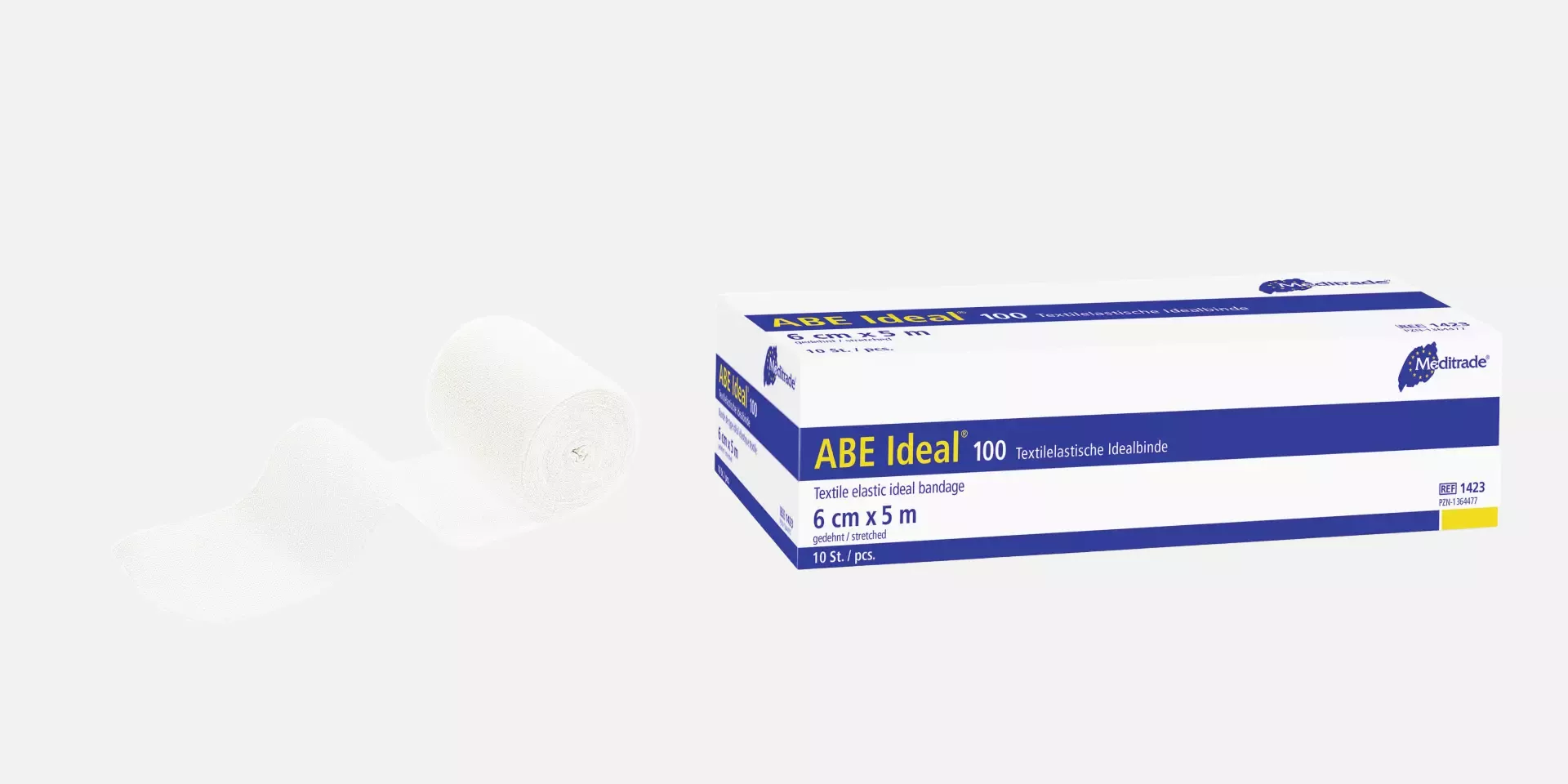 Meditrade 1423, ABE Ideal® Textile Elastic Ideal Bandage, 100, 6 cm x 5 m, image 1