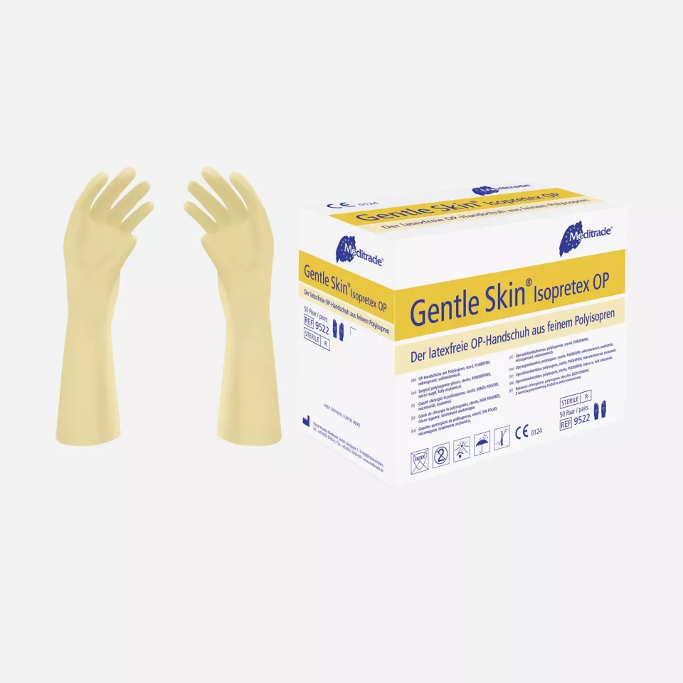Meditrade 9522, Gentle Skin® Isopretex® Polyisoprene Surgical Glove, Sterile, Powder-Free, image 1, gallery thumbnail