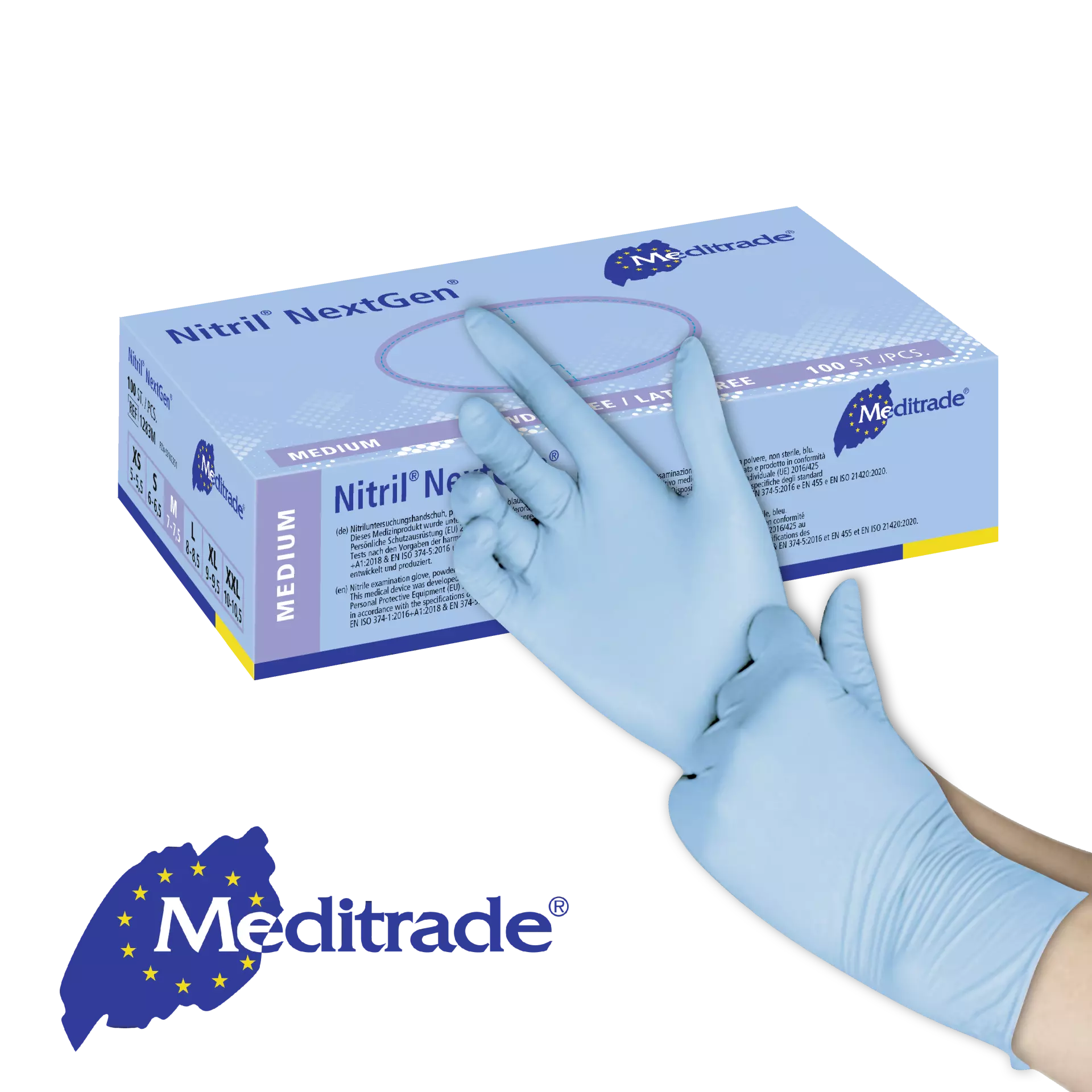 Meditrade 1283, Nitril® NextGen® Untersuchungshandschuh aus Nitril, puderfrei, image 2