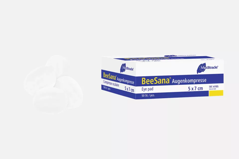 Meditrade 4195, BeeSana® Eye Pad, Non-Sterile, 5 x 7 cm, image 1, gallery thumbnail