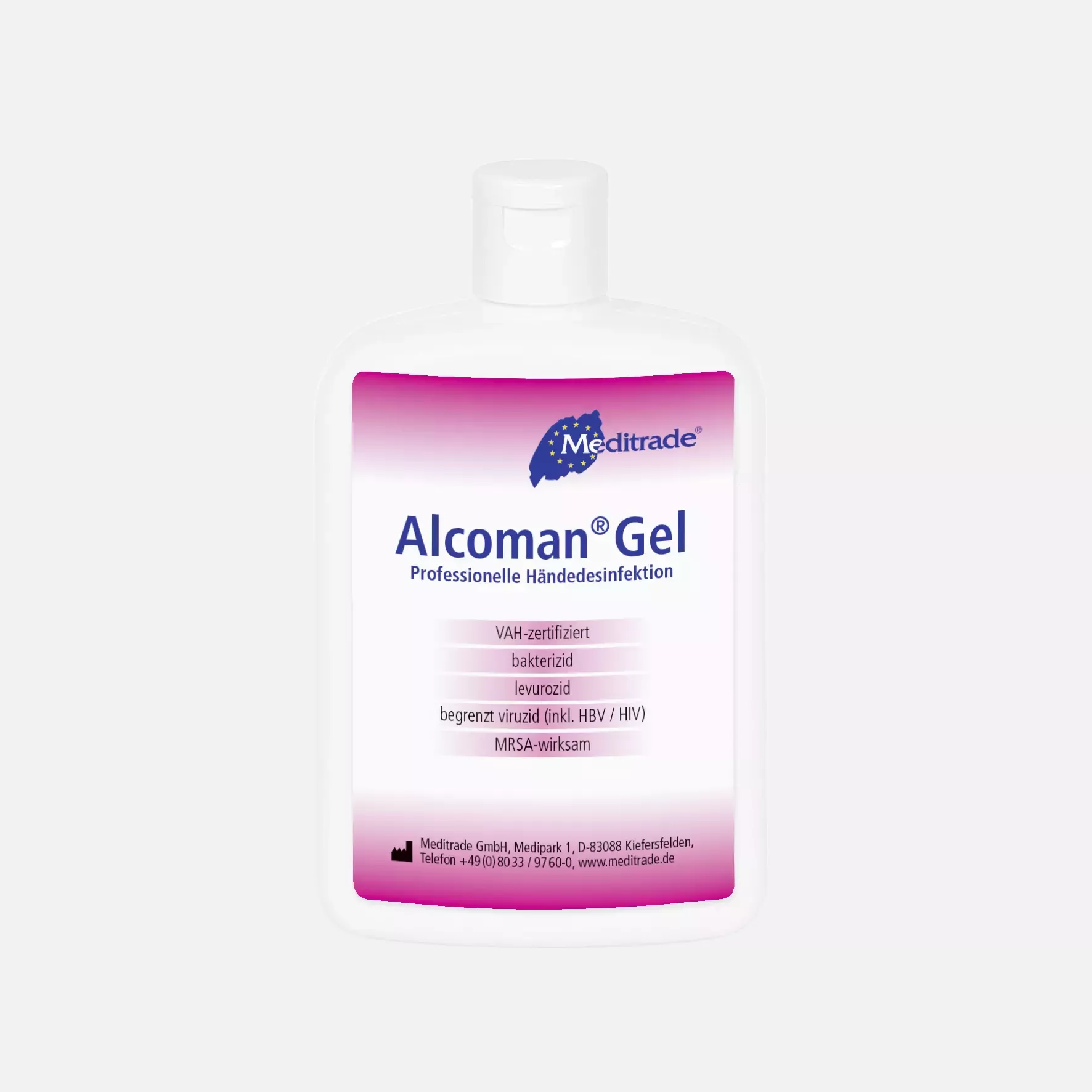 Meditrade 00965, Alcoman® Hand Decontamination Gel, 150 ml, image 1