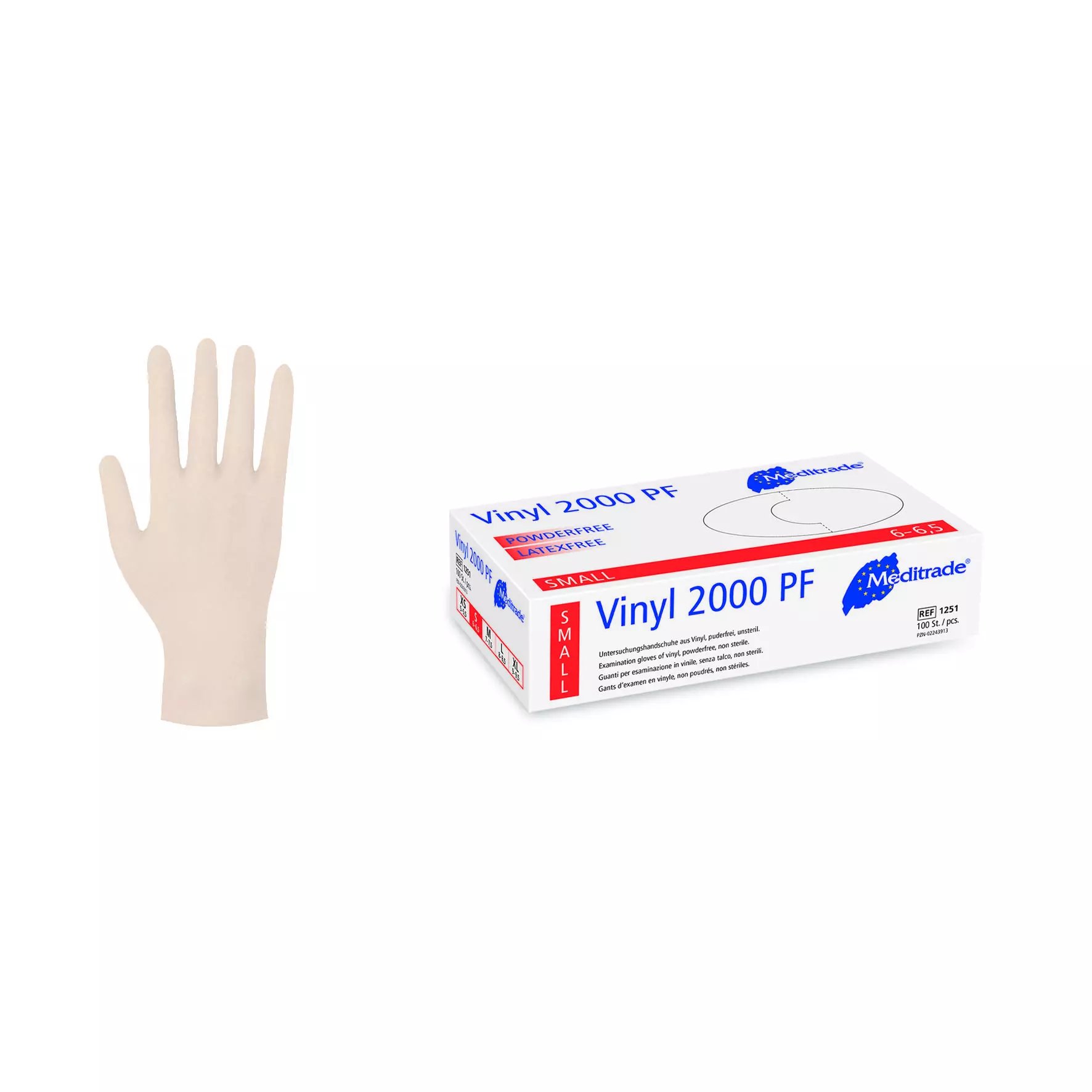 Meditrade 1251, Vinyl 2000 PF Vinyl Examination Glove, Powder-Free, image 3