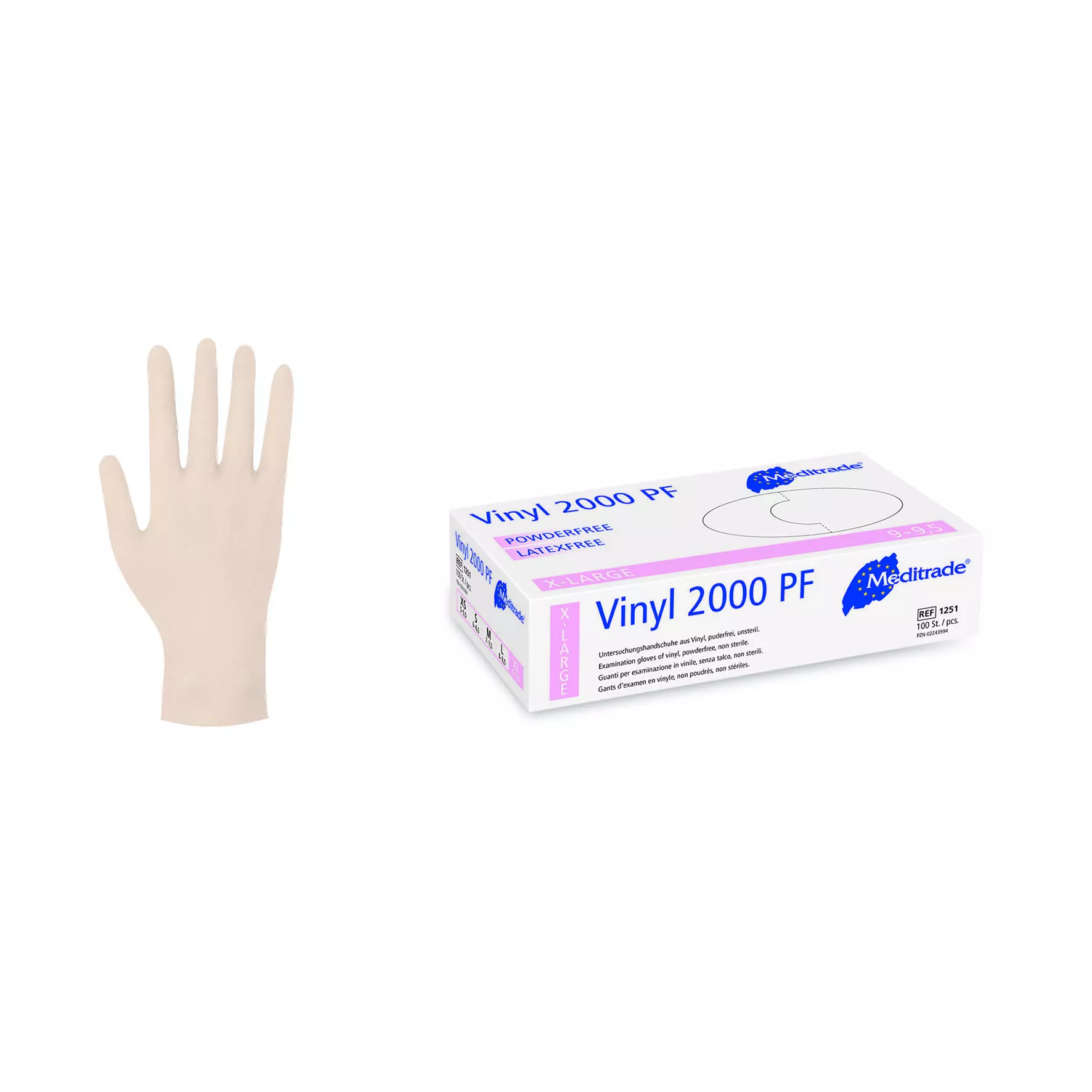 Meditrade 1251, Vinyl 2000 PF Vinyl Examination Glove, Powder-Free, image 4