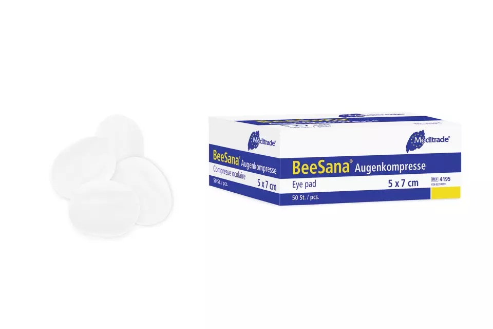 Meditrade 4195, BeeSana® Eye Pad, Non-Sterile, 5 x 7 cm, image 1, gallery thumbnail