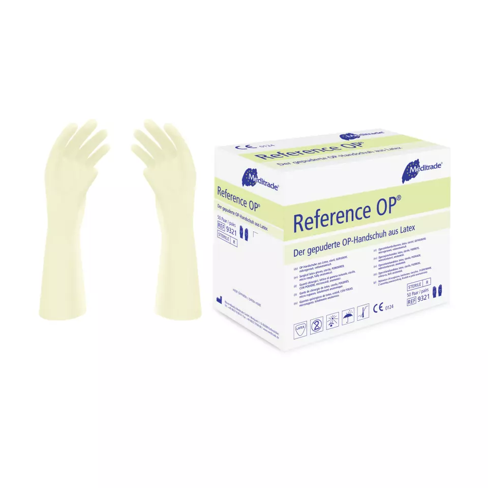 Meditrade 9321, Reference™ Latex surgical glove, powdered, image 1, gallery thumbnail