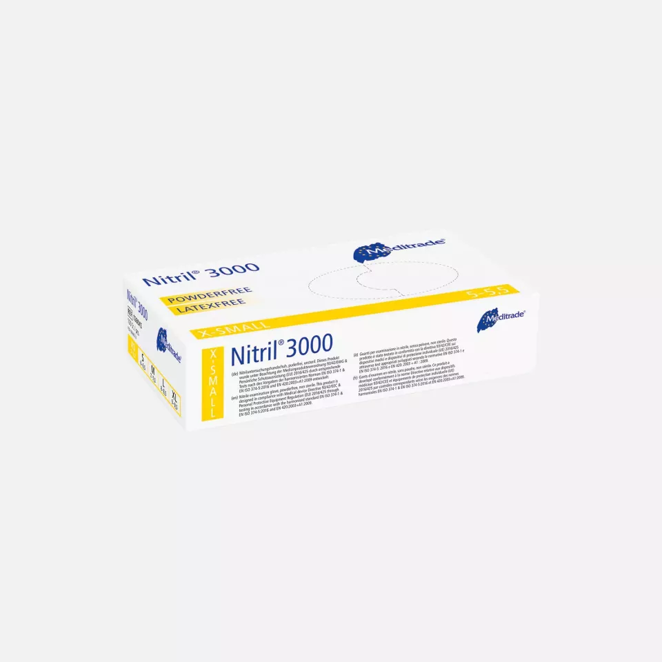 Meditrade 1280, Nitril® 3000 Nitrile Examination Glove, Powder-Free, image 5, gallery thumbnail