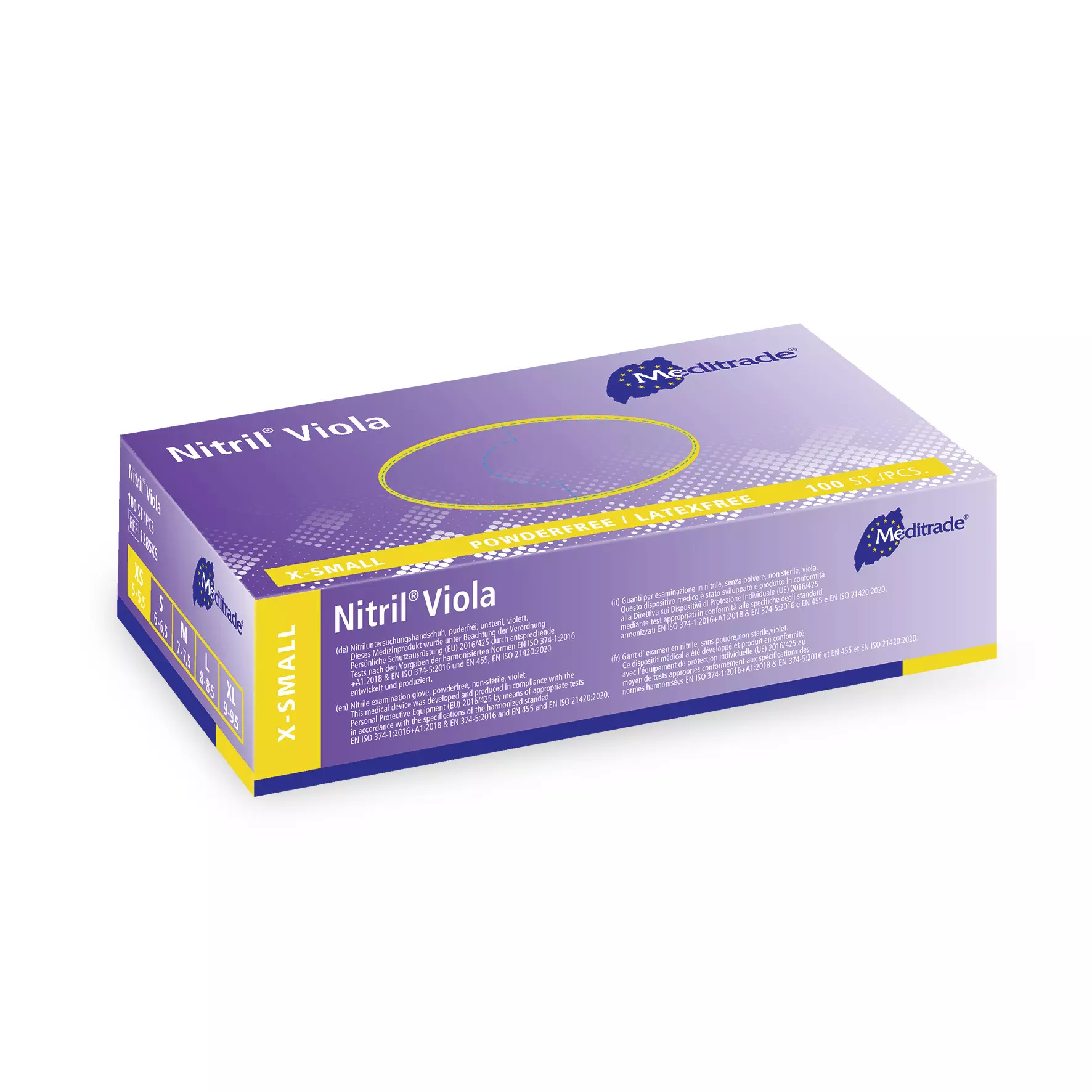 Meditrade 1285, Nitril® Viola Nitrile Examination Glove, Powder-Free, image 1
