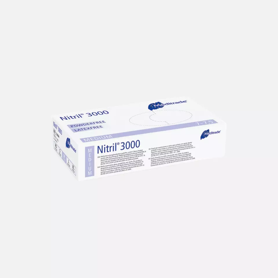 Meditrade 1280, Nitril® 3000 Nitrile Examination Glove, Powder-Free, image 2, gallery thumbnail