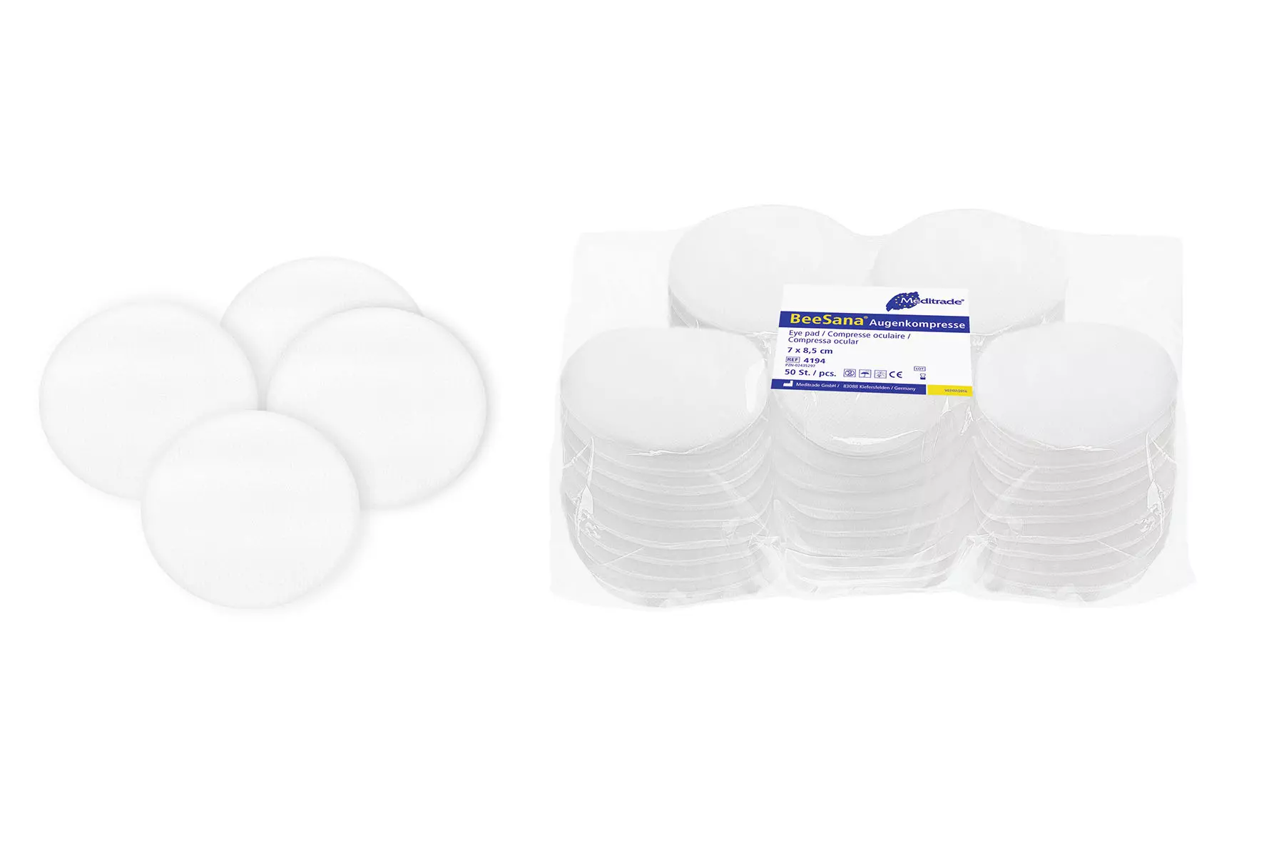 Meditrade 4194, BeeSana® Eye Pad, Non-Sterile, 7 x 8.5 cm, image 1