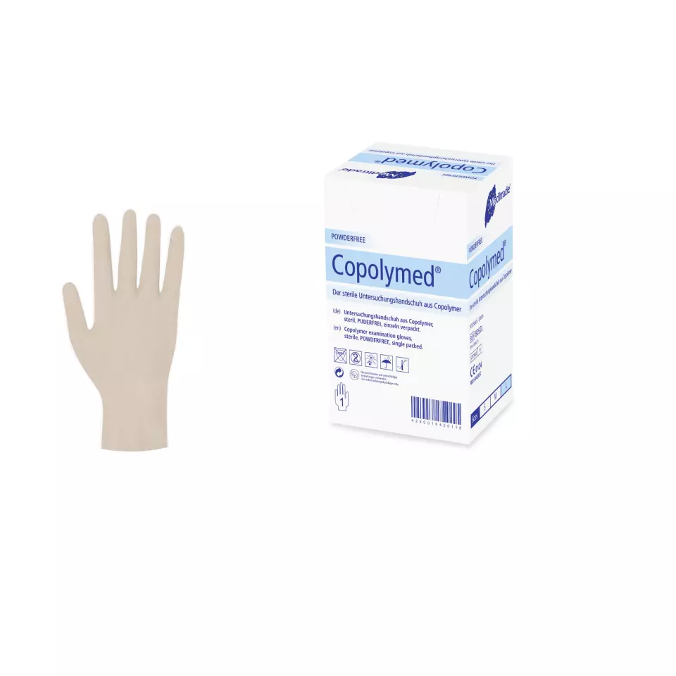 Meditrade 8092, Copolymed™ Individually Packaged Sterile Copolymer Examination Glove, image 1, gallery thumbnail