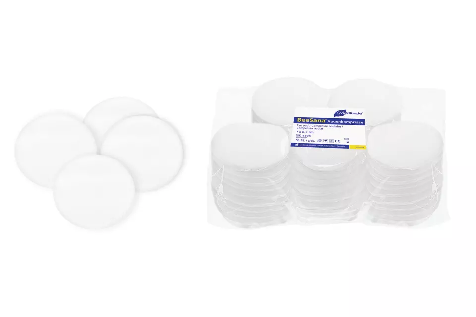 Meditrade 4194, BeeSana® Eye Pad, Non-Sterile, 7 x 8.5 cm, image 1, gallery thumbnail