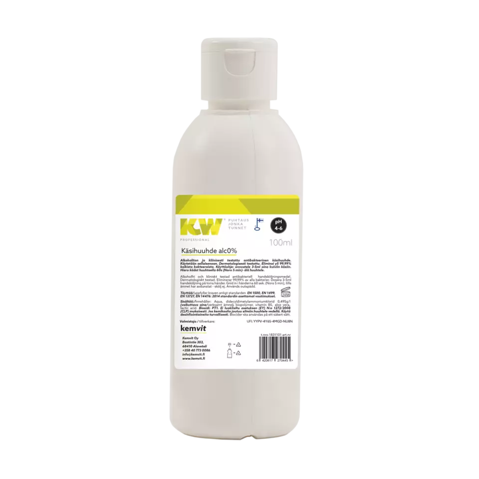 Kemvit 1831101, KW Käsihuuhde ALC0% 100ml, image 1, gallery thumbnail
