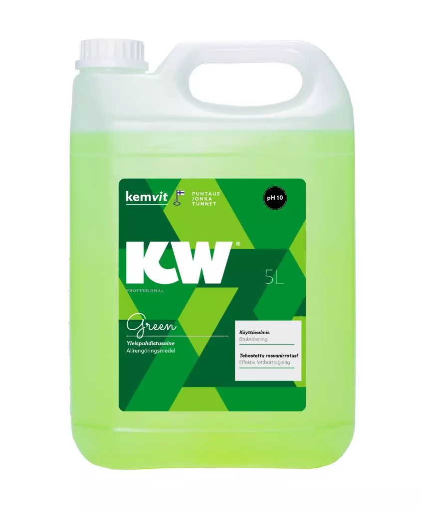 Kemvit 184875, KW GREEN 5L All-purpose cleaner for degreasing, image 1, gallery thumbnail
