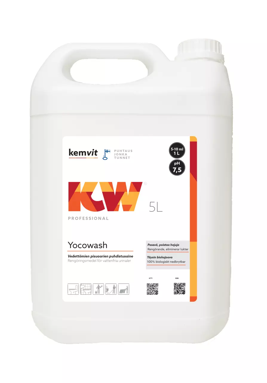 Kemvit 185545, KW YOCOWASH 5L Waterless Urinal Cleaner, image 1, gallery thumbnail