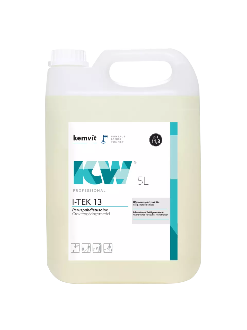 Kemvit 184485, KW I-TEK 13 5L Strongly Alkaline Cleaner, image 1, gallery thumbnail