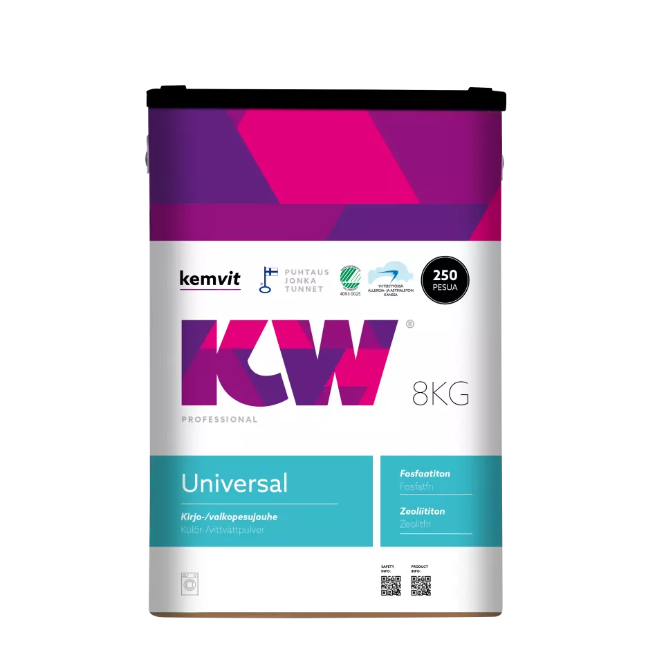 Kemvit 184268, KW UNIVERSAL 8kg Universal Laundry Powder for Colored and White Fabrics, image 1, gallery thumbnail