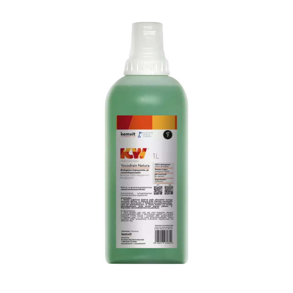 Kemvit 185531, KW YOCODRAIN NATURA 1 L Odor Eliminator and Grease Dissolving Agent, image 1, gallery thumbnail