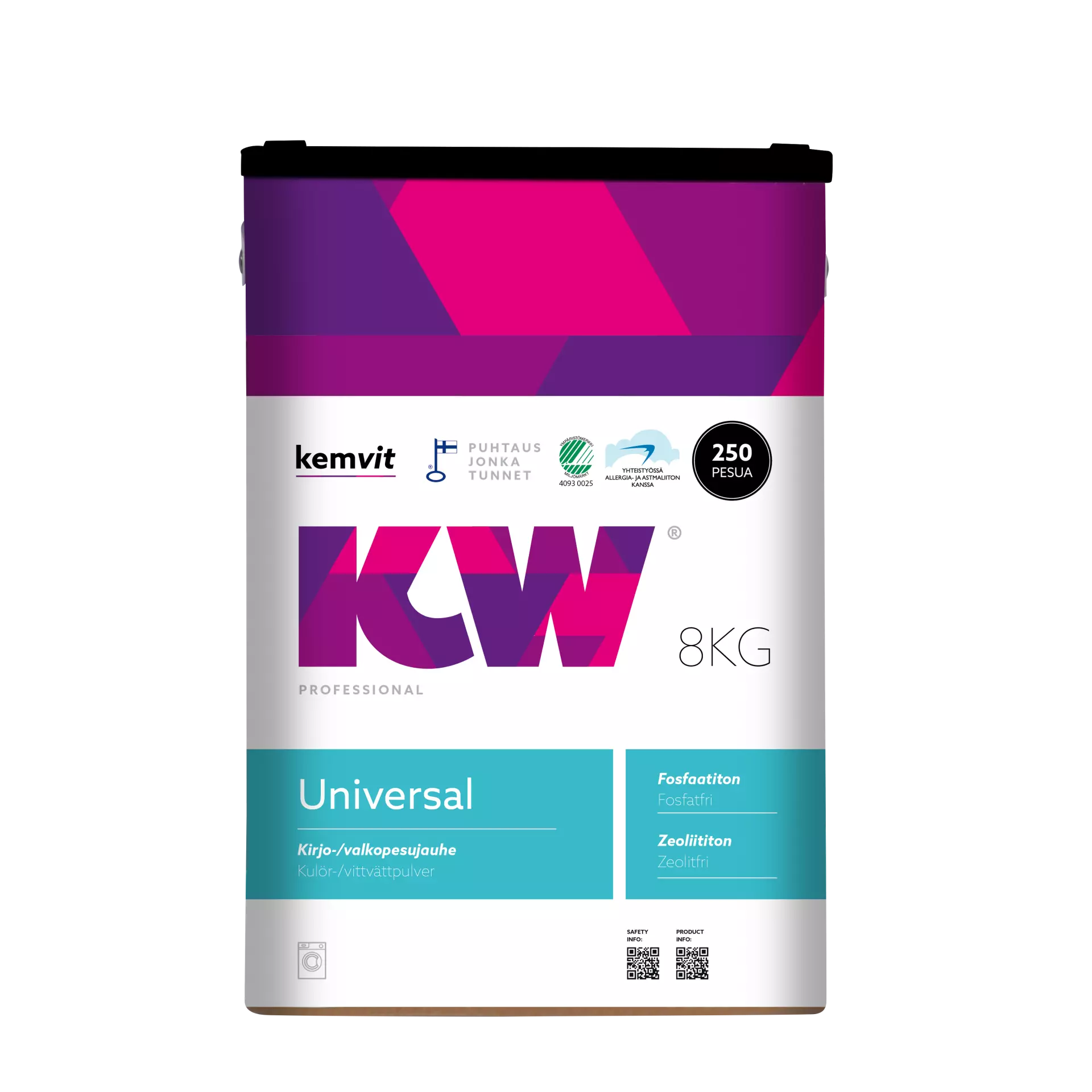 Kemvit 184268, KW UNIVERSAL 8kg Universal Laundry Powder for Colored and White Fabrics, image 1