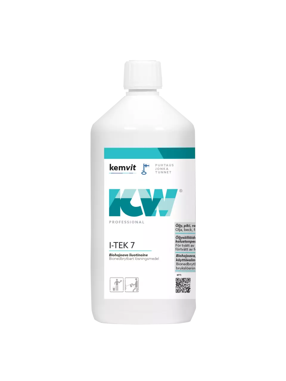 Kemvit 183611, KW I-TEK 7 1L, Oil/Soot/Tar and Resin Solvent Cleaner, image 1, gallery thumbnail