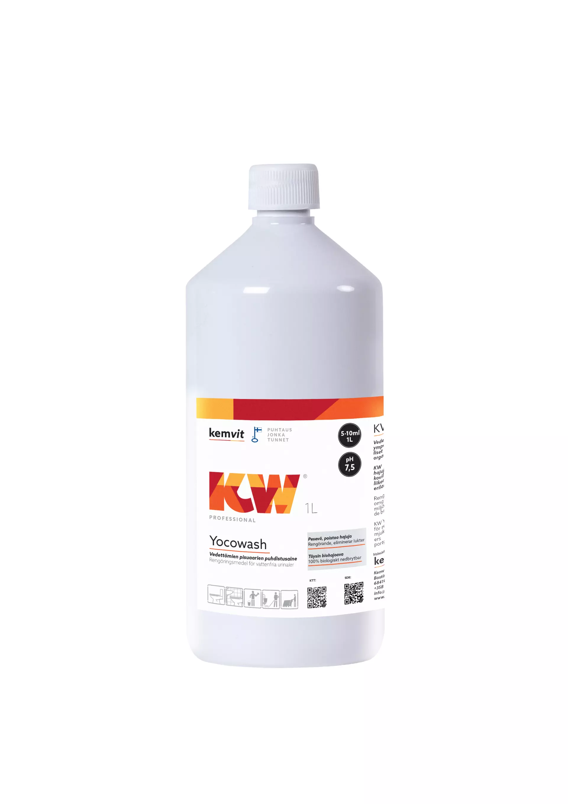 Kemvit 185541, KW YOCOWASH 1L Waterless Urinal Cleaner, image 1
