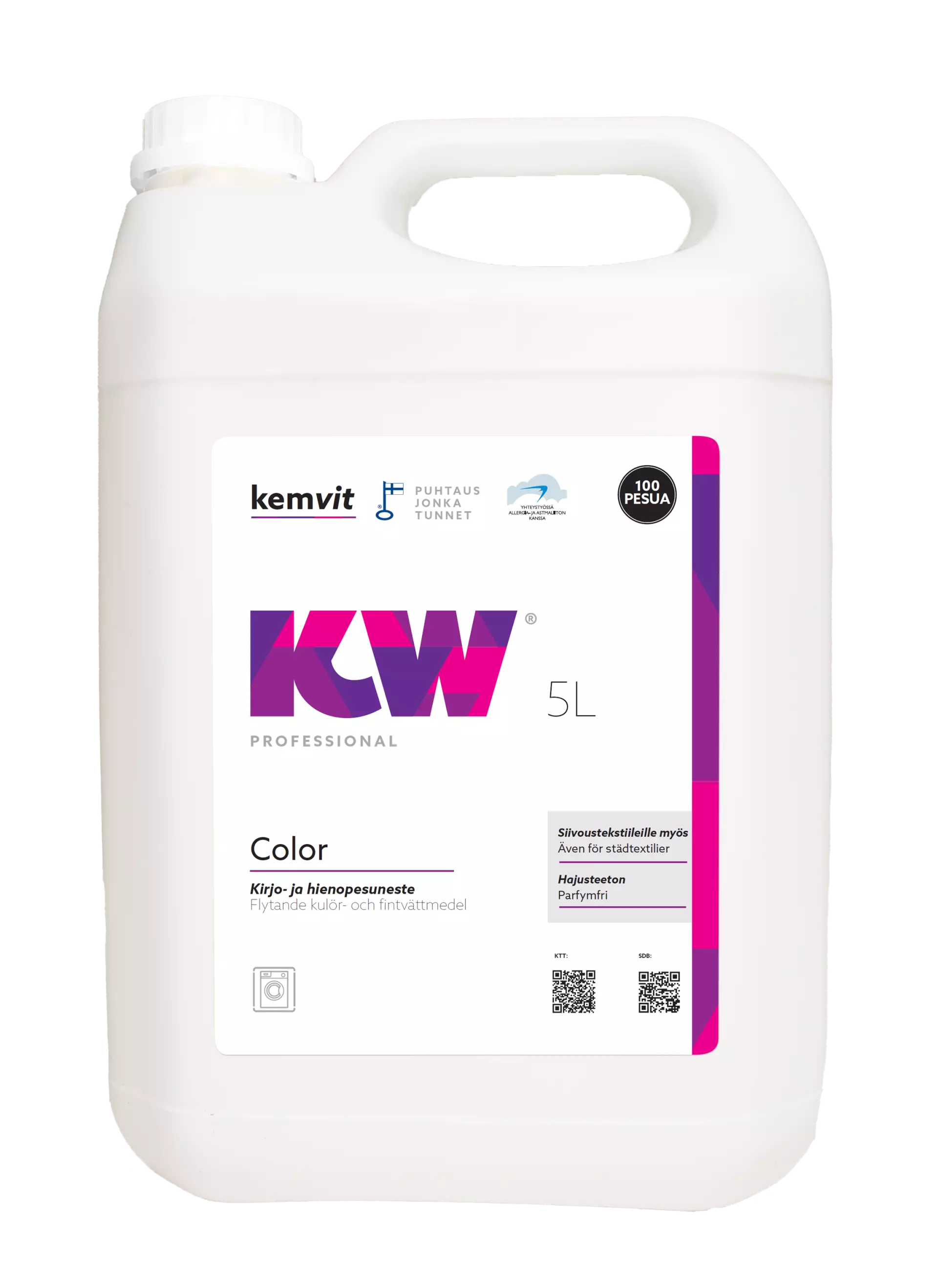 Kemvit 184665, KW COLOR 5L Liquid Laundry Detergent, image 1