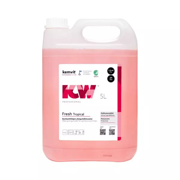 Kemvit 185085, KW FRESH 5L Tropical Sanitary Facilities Cleaner, image 1, gallery thumbnail