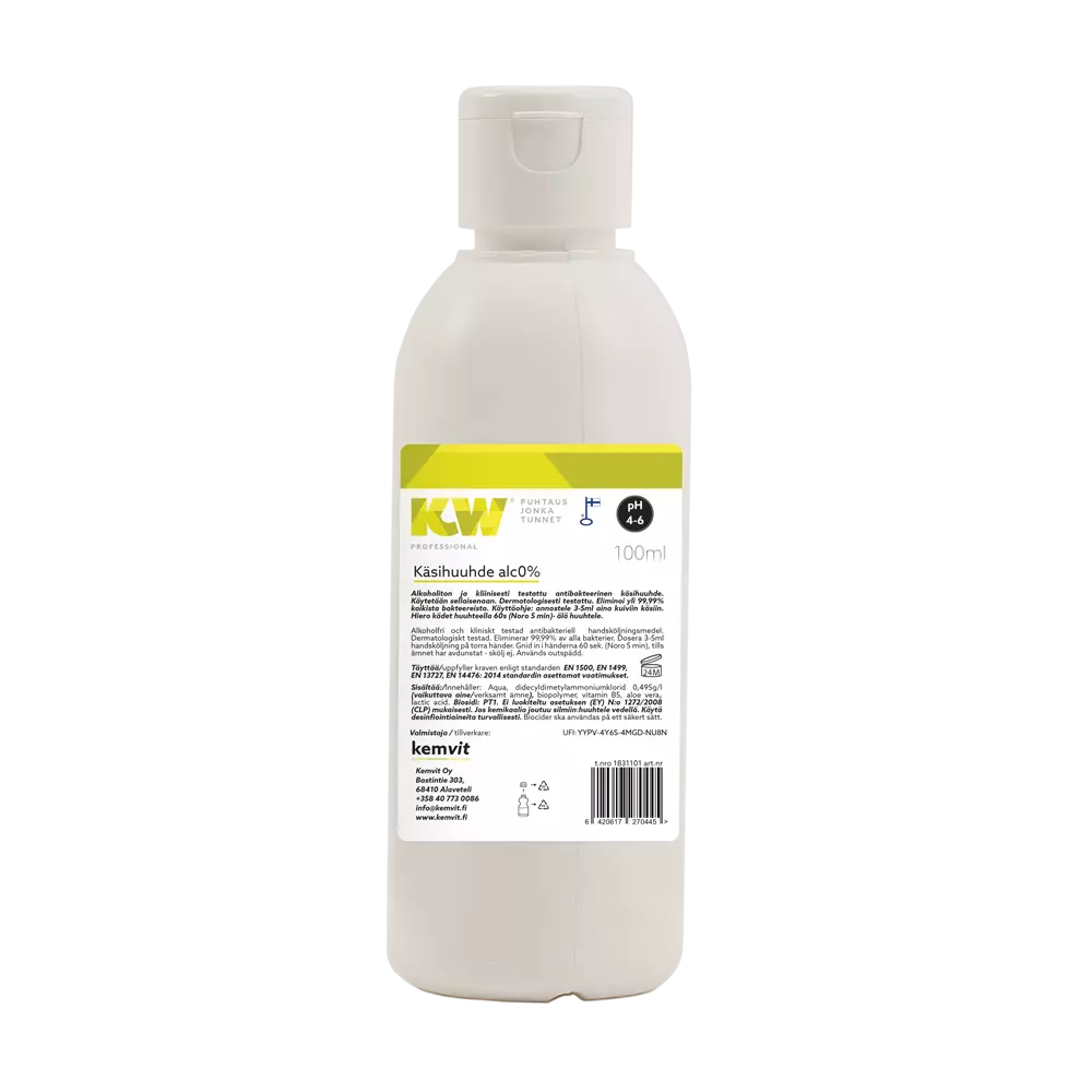 Kemvit 1831101, KW Käsihuuhde ALC0% 100ml, image 1