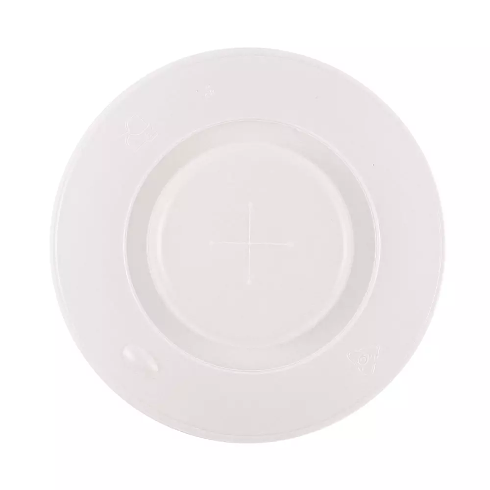 HygoStar 40051, Flat PS Lids for Paper Cups, Ø 90 mm, Transparent