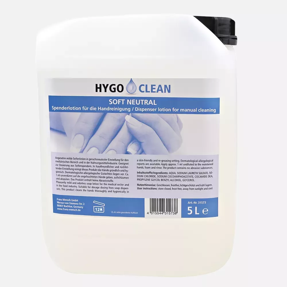 HygoClean 31573, Soft Neutral Liquid Soap, 5 l, image 1